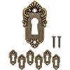 FUXXER® 6 placche antiche per chiavi in ottone vintage, decorative, 45 x 23 mm, bronzo