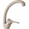 Generico Rubinetto Miscelatore Monocomando per Lavello Cucina in Granito, Canna Alta Girevole a 360°, Design Moderno, Finitura Colore,AvenaBeige