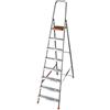 FACAL Scala domestica 8 gradini in alluminio portata 150kg Eurodomus E8/N Altezza 232 cm