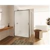 Parama Box Doccia Angolare 70x100cm con Apertura Scorrevole da 100cm e Parete Fissa da 70cm con Vetro Temperato Opaco da 6mm Antinfortunistico con Trattamento Anticalcare Altezza 190cm