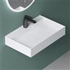 Mai & Mai Lavabo Bagno Sospeso 60×38×12cm Lavandino Bagno Lavabo da Minerale Fuso Colossum630, Bianco Opaco