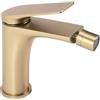 Rea - Rubinetto Bidet Avalon Brush Gold Miscelatore Monocomando In Ottone Per Wc Bagno (Oro Spazzolato) 15,5 X 4,2 X 16,5 cm
