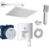 Vanvilla Grohe Eurocube GE101 - Sistema doccia a incasso con miscelatore monocomando e funzionalità doccia a pioggia