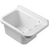 INTEC - Lavabo da parete in resina bianca 50 x 32 cm Lavabo a sospensione antiurto - Lavello Lavapano Bagno WC Garage Lavanderia