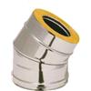 Generico Curva 30° acciaio inox doppiaparete per canna fumaria coibentata (DIAMETRO 130/180)