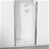 BELLOBATH Box doccia - Nicchia cabina Doccia porta battente - Senza profili inferiori - Vetro temperato trasparente 6 mm anticalcare - Telai argento lucido - Larghezza adattabile 86-90 cm - Altezza 195 cm