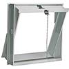 erfe Telaio apribile e basculante in orizzontale per 4 vetromattonI da cm 24x24x8. Progettati per la ventilazione dei locali. Sono disponibili altri telai per ospitare uno o due vetromattoni.