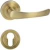 domino Maniglia per Porta Modello Nova della Serie R M3 in Ottone con Cilindro a Profilo, Finitura in Alluminio e Bronzo, Design Elegante e Resistente per Porte Interne