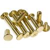 FEEIMOL Viti Chicago per Rilegatura, Placcate Ottone, M5x70mm (10 Pezzi)