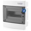 intratec 100% Shopping Intratec Quadro Elettrico Incassato 1 Righe - Quadro di Distribuzione IP40 per 8 Moduli con Porta Trasparente e Guide per Facile Installazione Elettrica in Casa e Azienda - 232 x 211 x 99mm