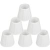 Cyrank Paralumi Piccoli 6 Pezzi, Paralume in Tessuto Copri Lampada da Parete Sostituzione per Lampada da Tavolo Installazione Facile Paralume per Lampadina E14 Bianco