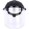 Milageto Maschera di protezione per il viso con visiera ribaltabile, anti-schizzi, materiale PC, resistente al calore, multiuso, per l'industria meccanica, trasparente