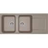 ELLECI LG250043 - Lavello da Cucina 2 Vasche con Gocciolatoio, 116x50 cm, Tortora 43