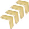 Bitray Gambe in metallo per divano, altezza 5,1 cm, a forma di L, gambe dorate, gambe di ricambio per divano, tavolo, armadio, divano, gambe per mobili, 4 pezzi