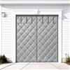 Generic Kit Isolante Porta Garage Tende Termica Magnetica, Chiusura Automatica A Caldo, Schermo Isolante Invernale Spessa, 210-490 Cm per Risparmio Energetico(Gray,240x360cm)