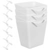 Healeved Set 6 Ganci in Metallo e Contenitori in Plastica per Pegboard, Organizer da Parete Multipurpose con Scatole Quadrate per Spazi Verticali a Casa
