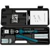 KigerNee Pinza crimpatrice idraulica, 12 tonnellate, 120 KN, 16-300 mm², con 11 matrici, crimpatura esagonale, testa girevole a 360°, valvola di ritorno dell'olio, strumento professionale per elettricisti