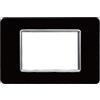 Electron PLACCHE IN VETRO, 3 MODULI/POSTI, COLORE NERO, COMPATIBILE CON VIMAR PLANA, DESIGN ELEGANTE E MODERNO, PER INTERRUTTORI/PRESE, SERIE CIVILE