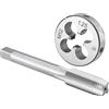 Burkit M12 X 1.25 Maschio e Die Set Mano Sinistra, M12 x 1.25 Filettatura Macchina Maschio e Fustella Rotonda