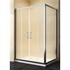Yellowshop - Box cabina doccia porta ante scorrevoli cristallo 6 mm bagno 130 140 150 160 170 (cm 160 x 70, Cristallo 6mm Puntinato Opaco)