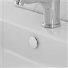 Inbagno Tappo Copriforo Universale Per Troppo Pieno Lavabi E Bidet Aventi Circonferenza 24 O 28 Mm, In Ottone Con Ghiera Bianco Opaca Dal Design Moderno