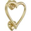 Infinity Decor Battente per porta d'ingresso a forma di cuore in ottone lucido, qualità hiqh, battente per porta d'ingresso