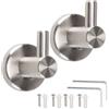 ETSAMOR 2 Pezzi Ganci Bagno per Accappatoi Ganci Appendiabiti da Parete Portasciugamani in Acciaio Inox Fissaggio a Muro per Bagno Accappatoio Asciugamano Cappello con Viti Tasselli