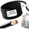 EBROM FLY Cavo batteria nero per auto, sezione trasversale 35 mm², al metro, flessibile 90 ± 5 Shore, 100% rame, guaina speciale PVC FLY FLRy, cavo di avviamento, cavo per veicolo da 35 mm2