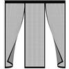 LDQBF Zanzariera Magnetica Tenda 280x240cm REGOLABILE con MAGNETE CONTINUO calamita interna Per Porta Fissaggio Rapido Su Finestre Balconi In Legno Alluminio Nero