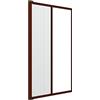 Zanzanet Zanzariera laterale orizzontale su misura porta finestra scorrevole avvolgibile rullo a molla frizione cassonetto 50mm antivento personalizzabile colori e reti Made in Italy Marrone