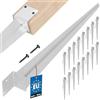 KOTARBAU® 16 Pezzi Supporto per Palo - Acciaio Zincato - 500 mm - Argento - 50 x 60 mm - Supporti per Pali in Legno - Staffe Per Pali In Legno - Supporto Palo Recinzione - Resistente alla Corrosione