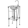 HarBin-Star Lavabo indipendente in acciaio inox, lavandino da cucina mobile con rubinetto, per esterni, cortile, garage, campeggio (42 x 37 x 83 cm)