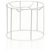SMITS Telaio ovale per paralume, bianco plastificato, ovale, diametro superiore 30 x 20,5 cm, diametro inferiore 35 x 22,5 cm, altezza 26,5 cm