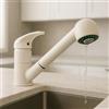 MAKA change your life quality MAKA Rubinetto Cucina con Doccetta Estraibile, in Acciaio Inox - Girevole a 360° - Miscelatore Cucina con Accessori per Montaggio, Miscelatore Monocomando Beige Opaco, Flessibili inclusi (Doccino)