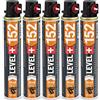 LEVEL PLUS Cartuccia gas 5 pezzi gas di ricambio per dispositivi di alimentazione a gas, 152 mm x 32, Fuel Cell, combustibile per chiodatrice a gas RM152