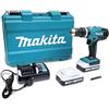 Makita Trapano avvitatore a batteria c/percussione 18V Litio c/batteria di riserva Makita - HP457DWE (Cod.:4119)