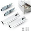 Evotrade CASSETTO in KIT Ad Estrazione Totale per Ambiente Camera Bagno Cucina Ufficio - Nuovo Design SLIM, Portata 40kg, Guide Sincronizzate (H 88mm - P 300mm Bianco)