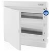 intratec 100% Shopping Intratec Quadro Elettrico Incassato 2 Righe - Quadro di Distribuzione IP40 per 36 Moduli con Porta Bianco e Guide per Facile Installazione Elettrica in Casa e Azienda - 357 x 382 x 106mm