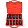XRMXF Set di chiavi a bussola, 10 pezzi, Deep Impact, 3/4, 17 - 41 mm, dadi esagonali a percussione per camion, trattori, motori di riparazione