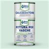 BRICOSALVAJE Vernice per vasca da bagno con finitura LUCIDA a due componenti 600+150 ml | facile applicazione | finitura ceramica (verde chiaro Crawford)