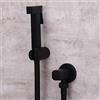 JSLTXDY Idroscopino Wc Quadrato Nero Opaco - Bidet Spruzzatore A Mano Per Doccia Igienica - Rubinetto Bidet A Parete Set