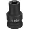 QUARKZMAN Presa a 4 Punti Quadrata 1/2 Drive 8mm Presa a Impatto Quadrata Metrica CR-MO Nera Standard Presa Ruota Presa Pneumatica per Riparazioni Auto Manutenzione Meccanica Uso Domestico