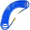 Stix Tubo a spirale ad aria compressa SP-PU 10 m, tubo aria compressa 8/12 mm in PU, pressione massima 10 bar, con protezione antipiega e attacco rapido, adatto per utensili pneumatici