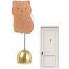 Dtaigou Campanello per negozianti,Campanello per negozianti per apertura porta - Gatto campanello decorativo per porta - Campanelli di allarme per porte con ventosa, campanelli per porte d'ingresso