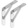 SOTECH Set di 4 mensole (150 x 125 x 30 mm, zincate, verniciate a polvere), staffa con traversa di stabilizzazione