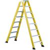 Svelt Scala Doppia Professionale in Vetroresina con 8 Gradini in Alluminio - EN131, Isolante Elettrica, Portata 150 kg, Antisdrucciolo, Uso Professionale