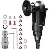 JOJOCY Mini smussatrice pneumatica, portatile manuale ad arco ad aria a 45 gradi, smussatrice con lame di ricambio per rifinitura metallo, smussatura e sbavatura (8 inserti C + 4 supporti)