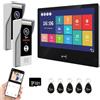 ANJIELO SMART Sistema citofonico cablato dell'appartamento del videocitofono, monitor di tocco di WiFi 10 pollici con la macchina fotografica del campanello 1080P, sblocco della carta di ID (2 campanello+1 monitor)