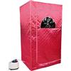Kedia Sauna, sauna a vapore per la casa, sauna portatile con telecomando, sauna portatile che può alleviare la stanchezza, perdita di peso (B-rosso)