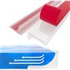 Lumimoi Barriera Doccia Ferma Acqua, Silicone Doccia per Barriera Stop Acqua Soglia, Arresto Doccia Autoadesivo, Striscia di Ritenzione Bagno, Pieghevole Guarnizioni Box Doccia Vasca (2M,Trasparente)